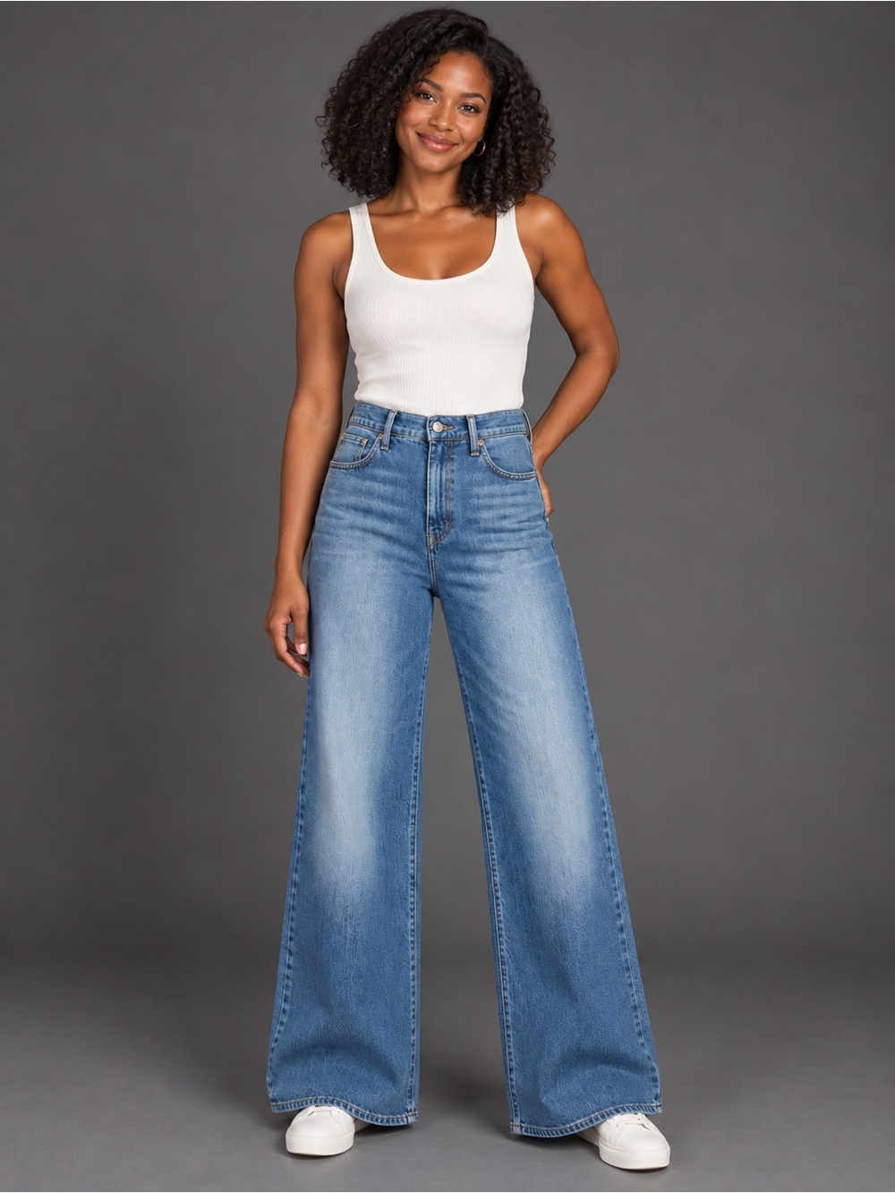 J.Crew High Rise Denim Trouser Jeans Wide Leg Blue Size 30